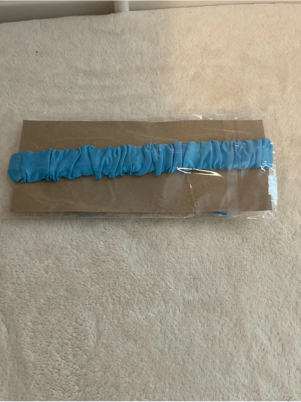 Light Blue Bow Elastic Headband for Kids